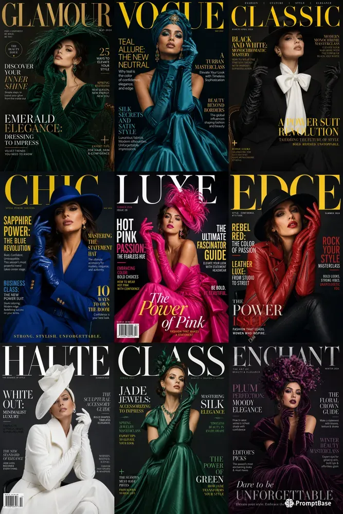 Editorial Beauty Magazine Covers