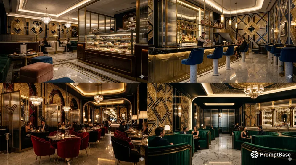Cafe Interior Wallpaper Designs
