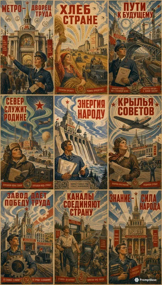 Vintage Soviet Poster Series
