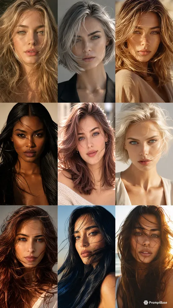 Cinematic Sunlit Model Portraits
