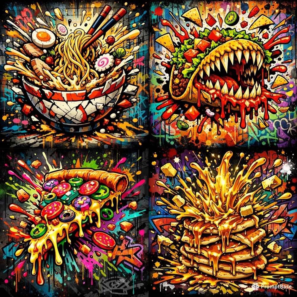 Explosive Urban Food Art
