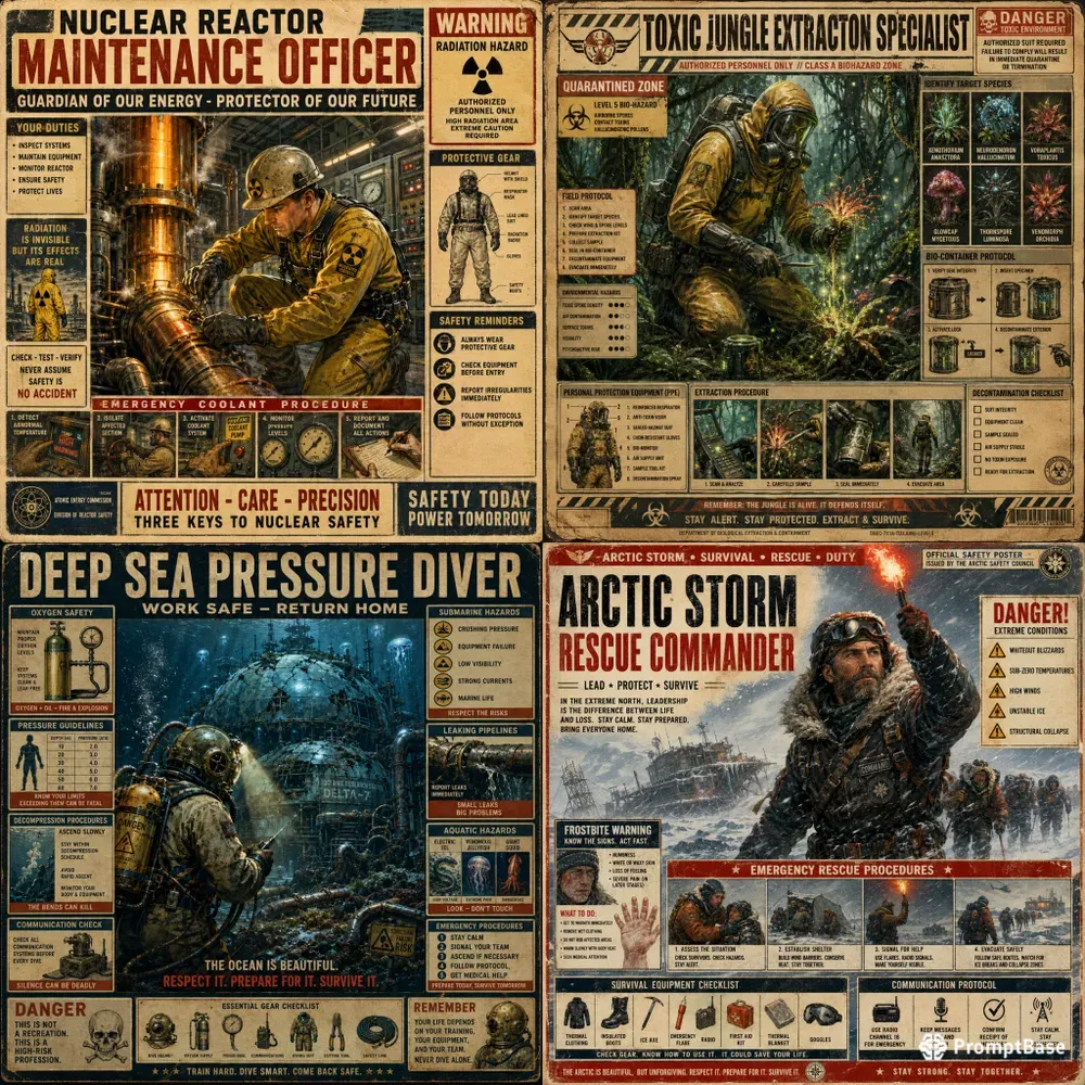 Retro Hazard Propaganda Posters