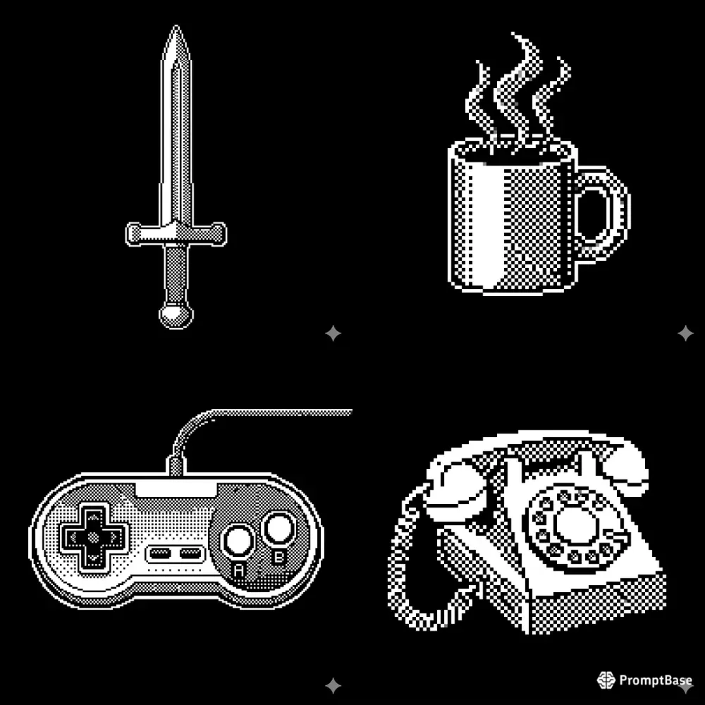 1bit Retro Pixel Art Icon Generator