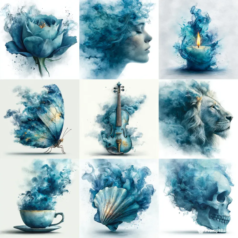 Watercolor Smoke Cliparts