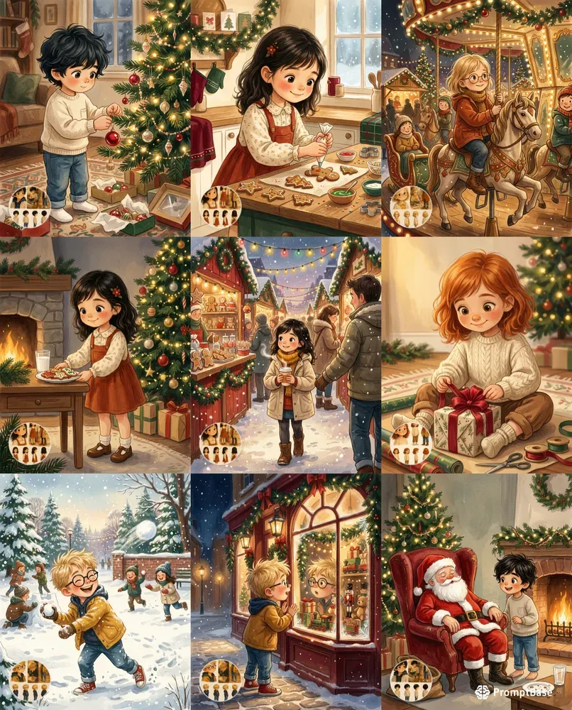 Christmas Storybook Illustrations