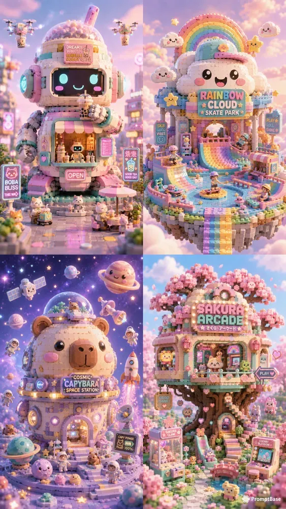 Pastel Brickverse Builders