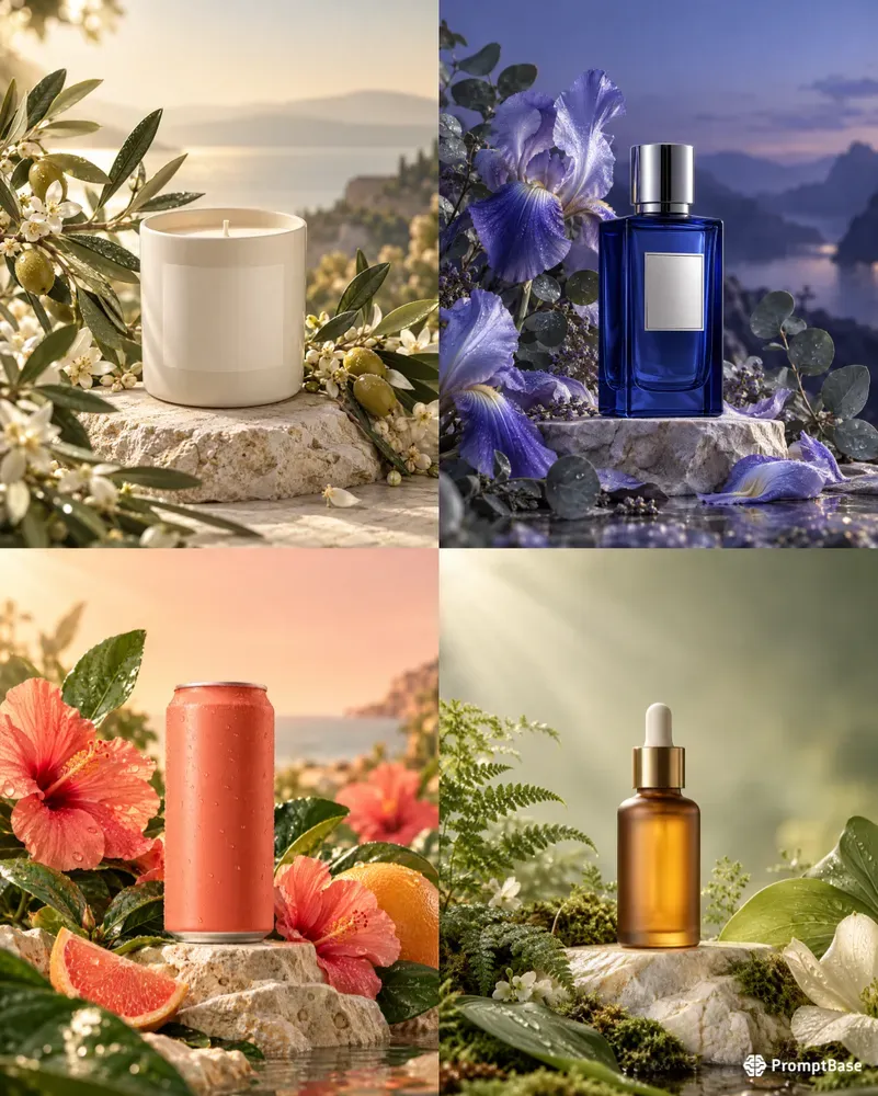 Botanical Product Ad Worlds