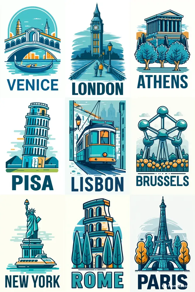 Clean Vector City Posters