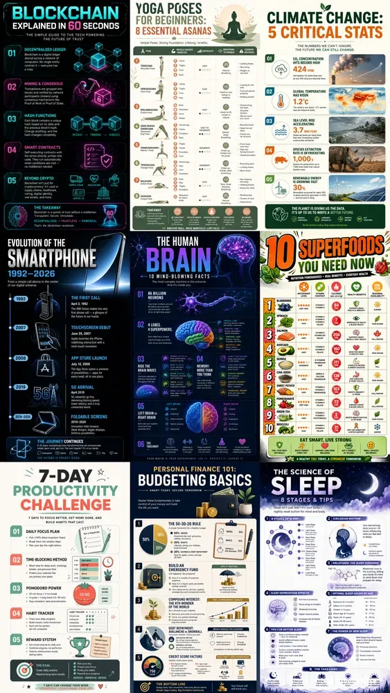 Cinematic Educational Infographic Posters