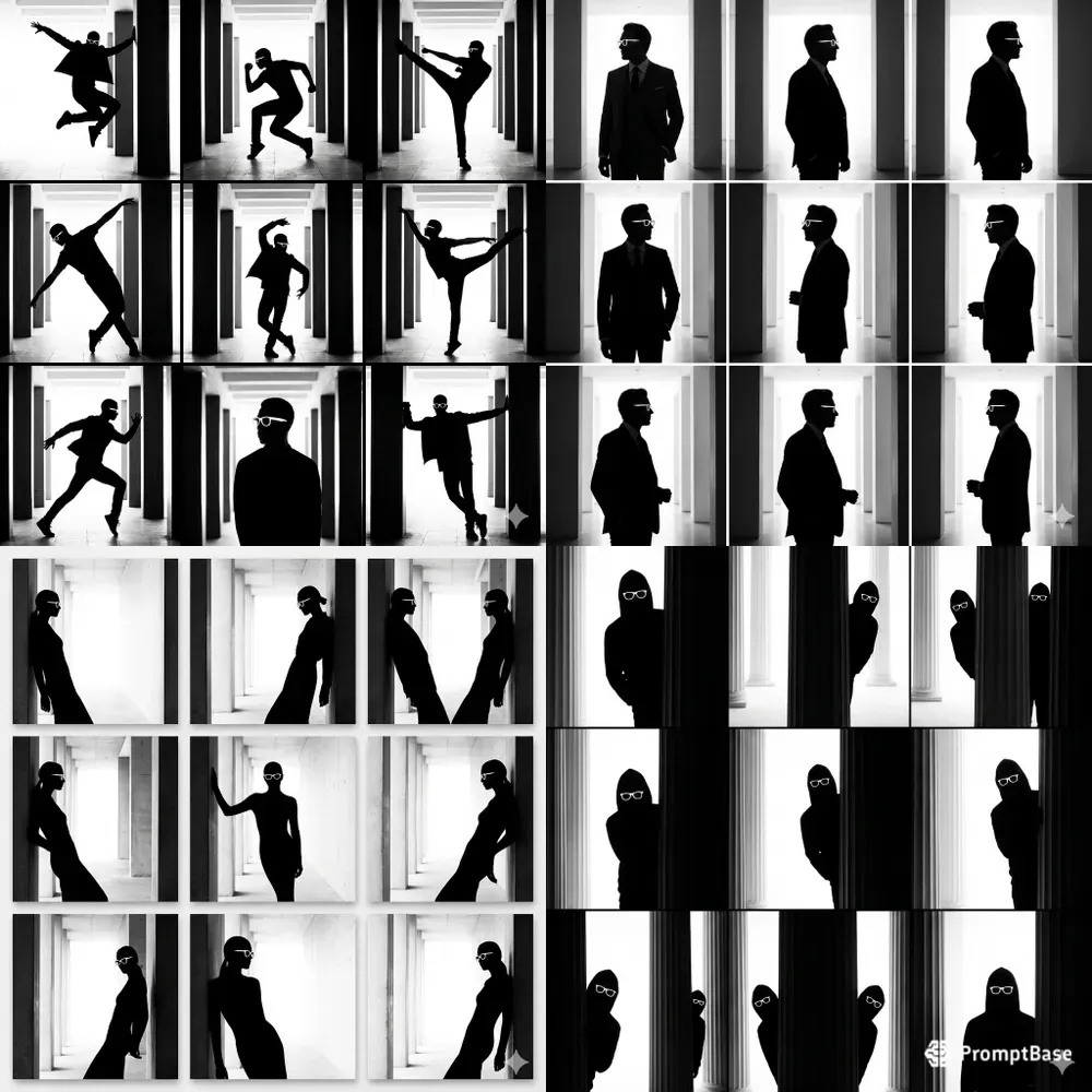 Minimalist High Contrast Grid Art
