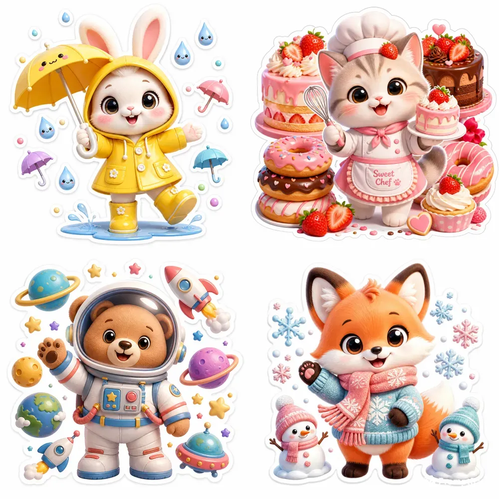 Cute 3D Sticker Characters
