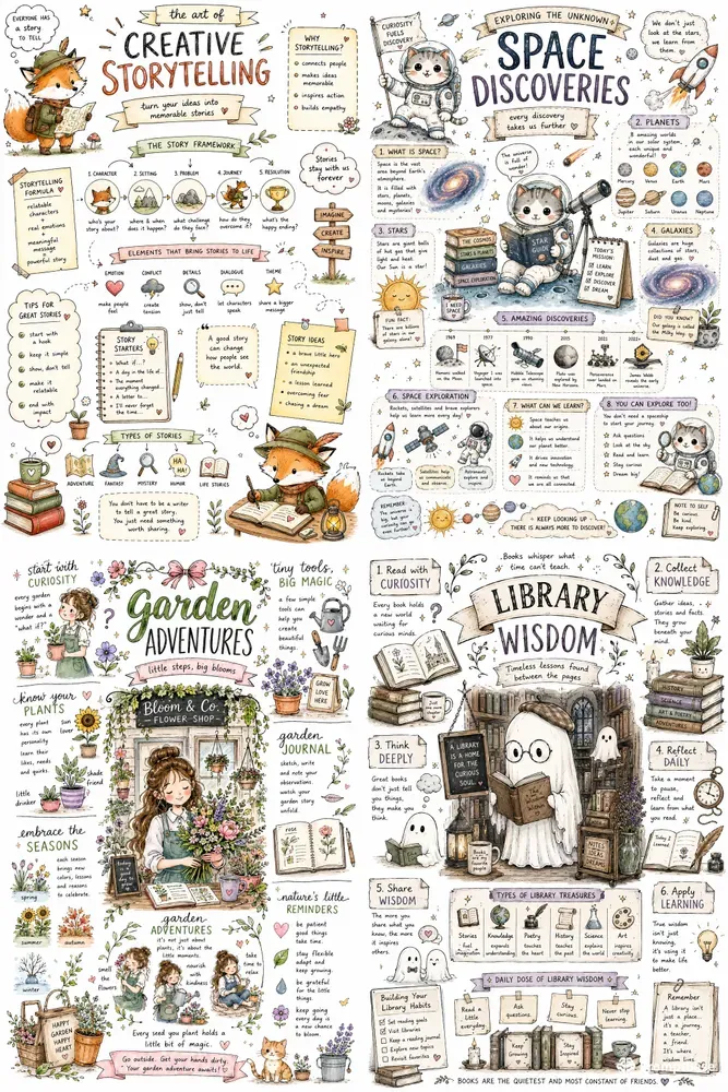 Whimsical Doodle Infographic Sheets