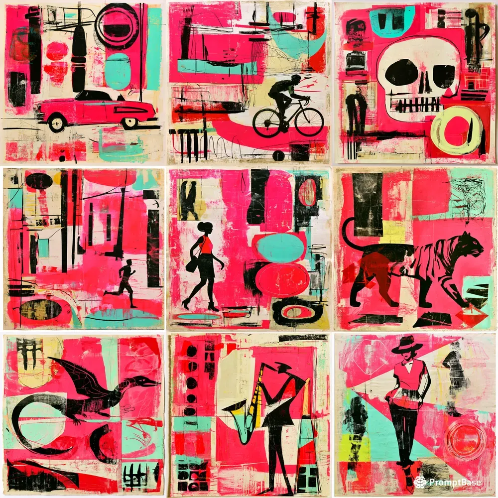 Bold Mixed Media Poster Art