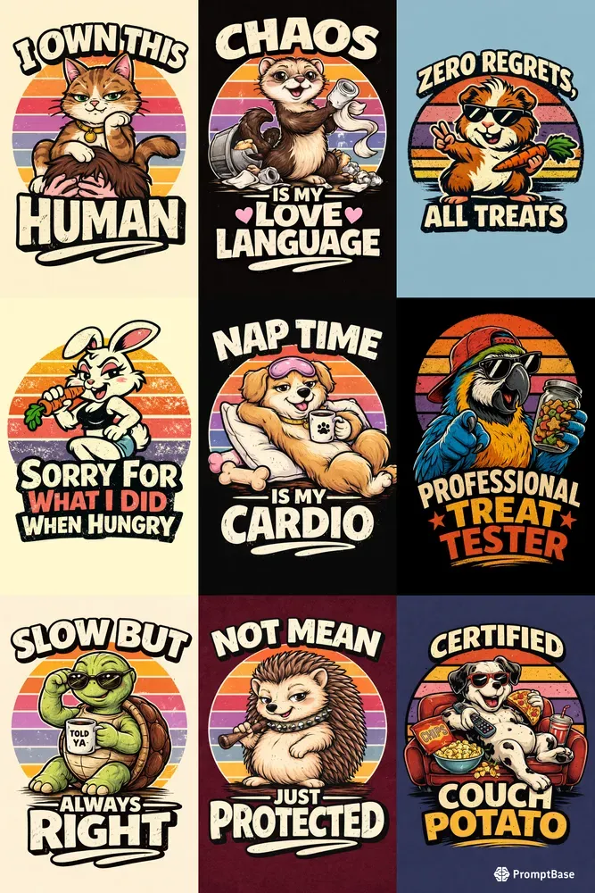 National Pet Day Retro Sassy Prints