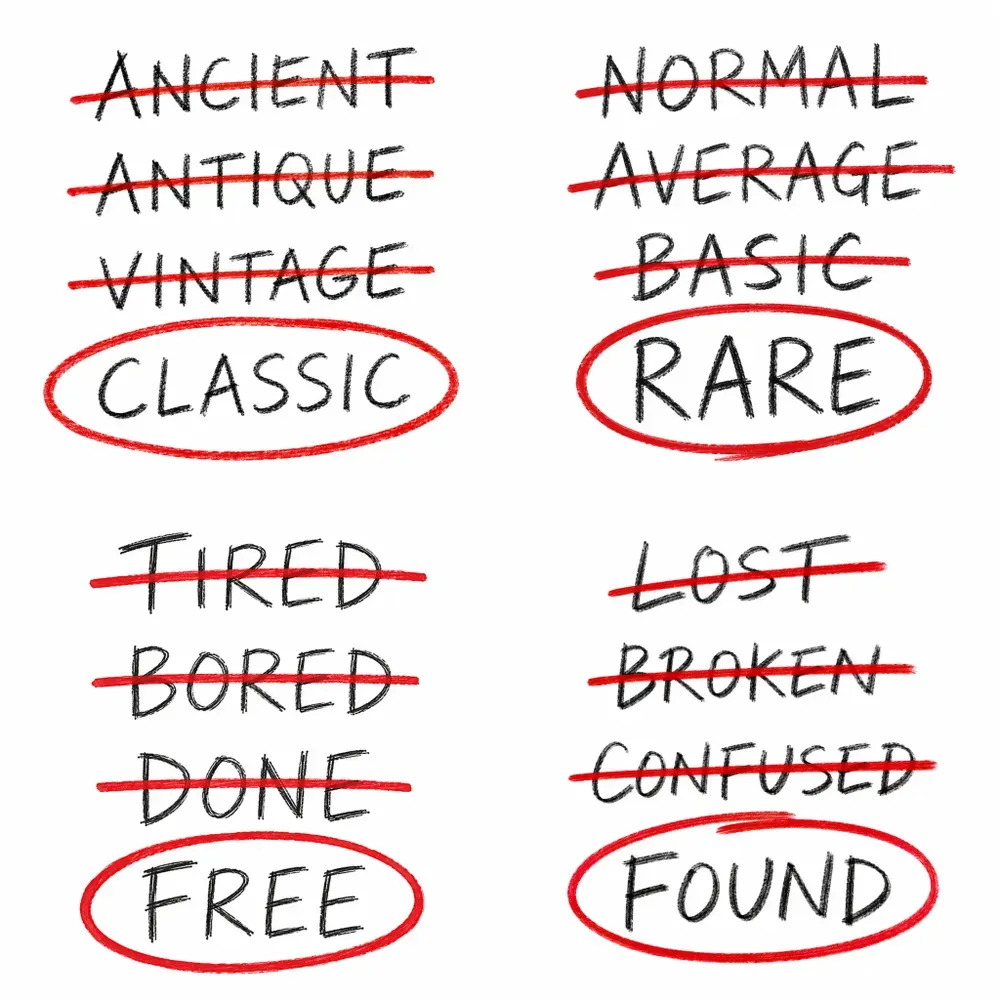 Lists Of Words Illustrations