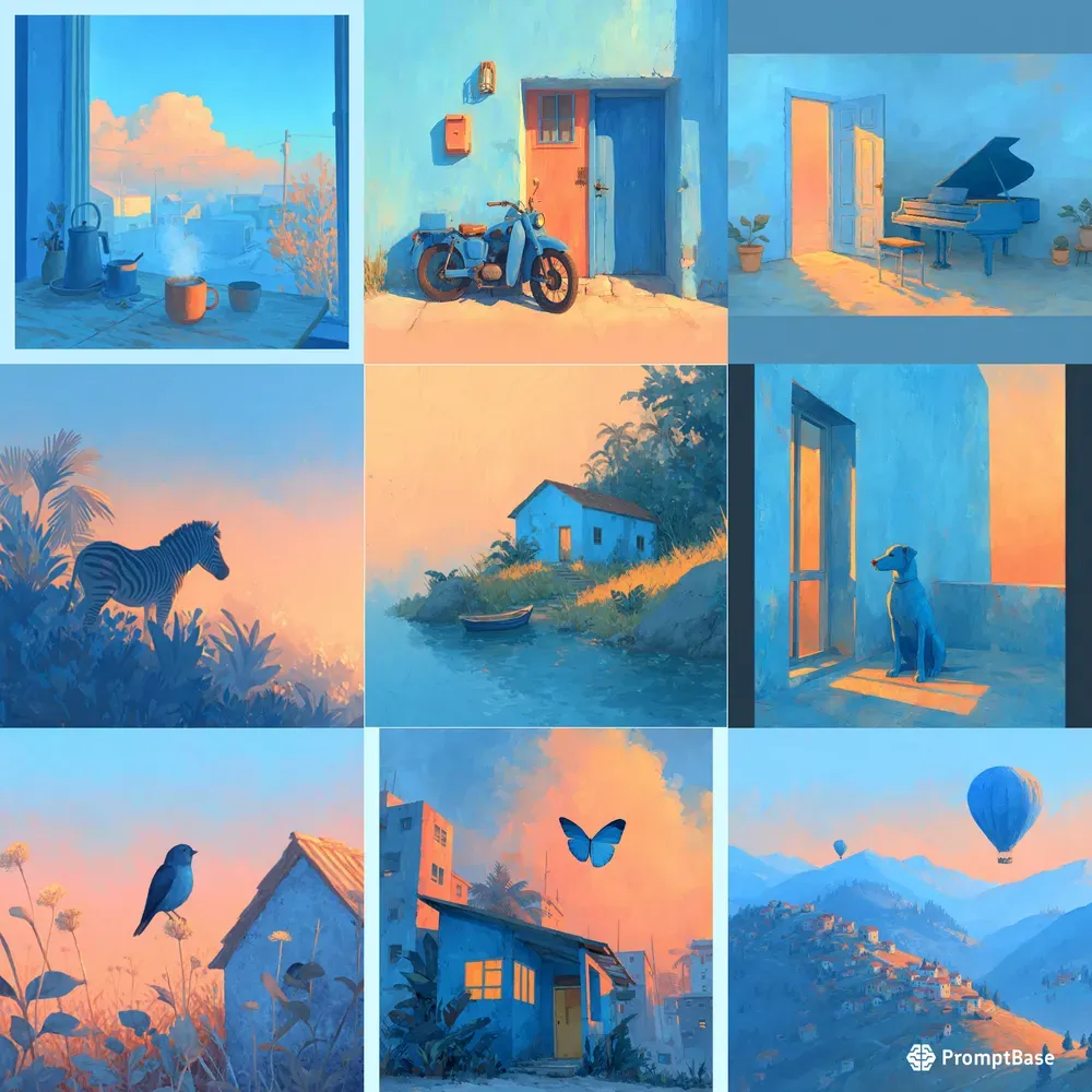 Gouache Dreamy Painterly Warm Glows