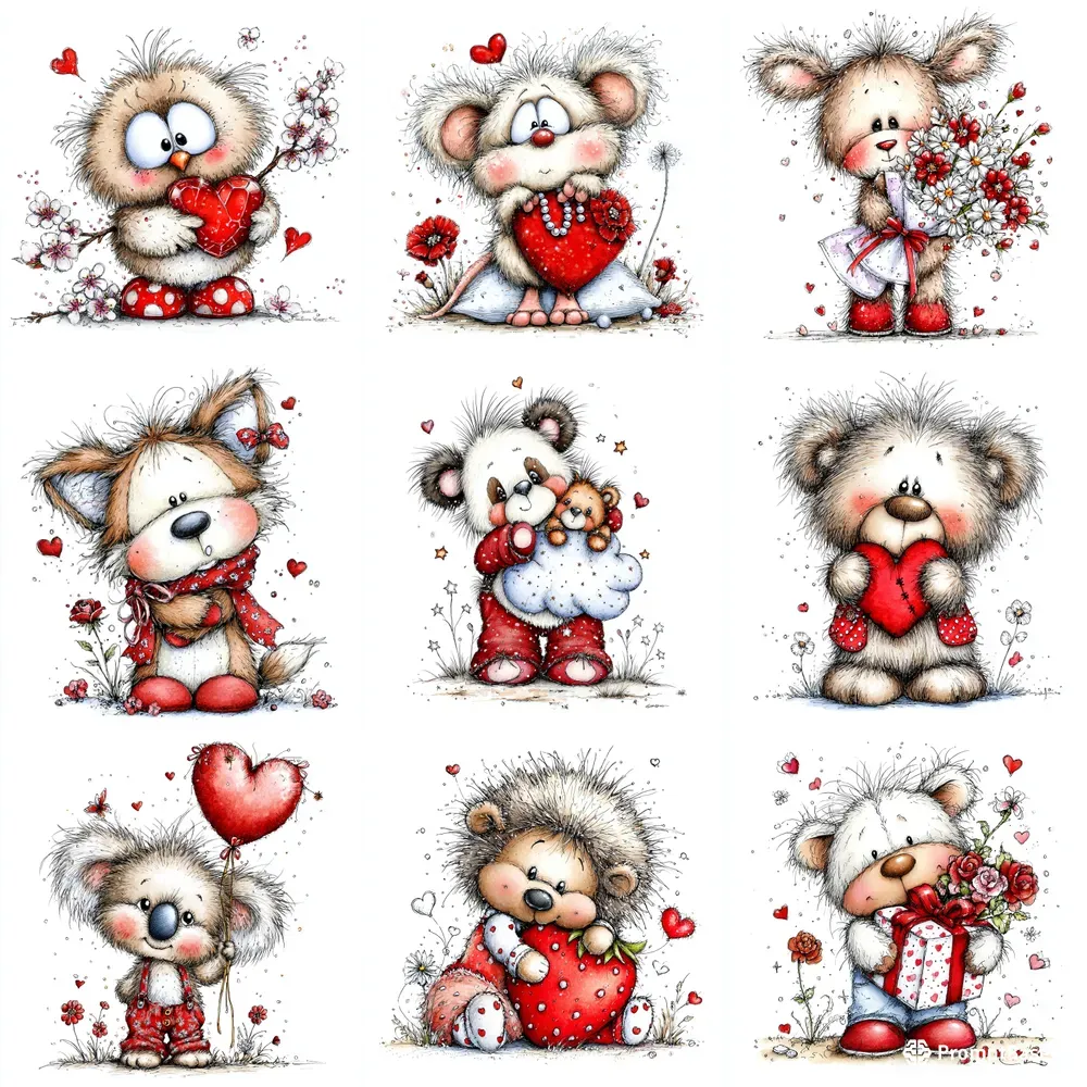 Cute Valentine Hug Clipart
