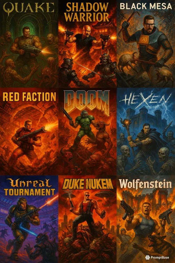 Posters Game Fps Retro