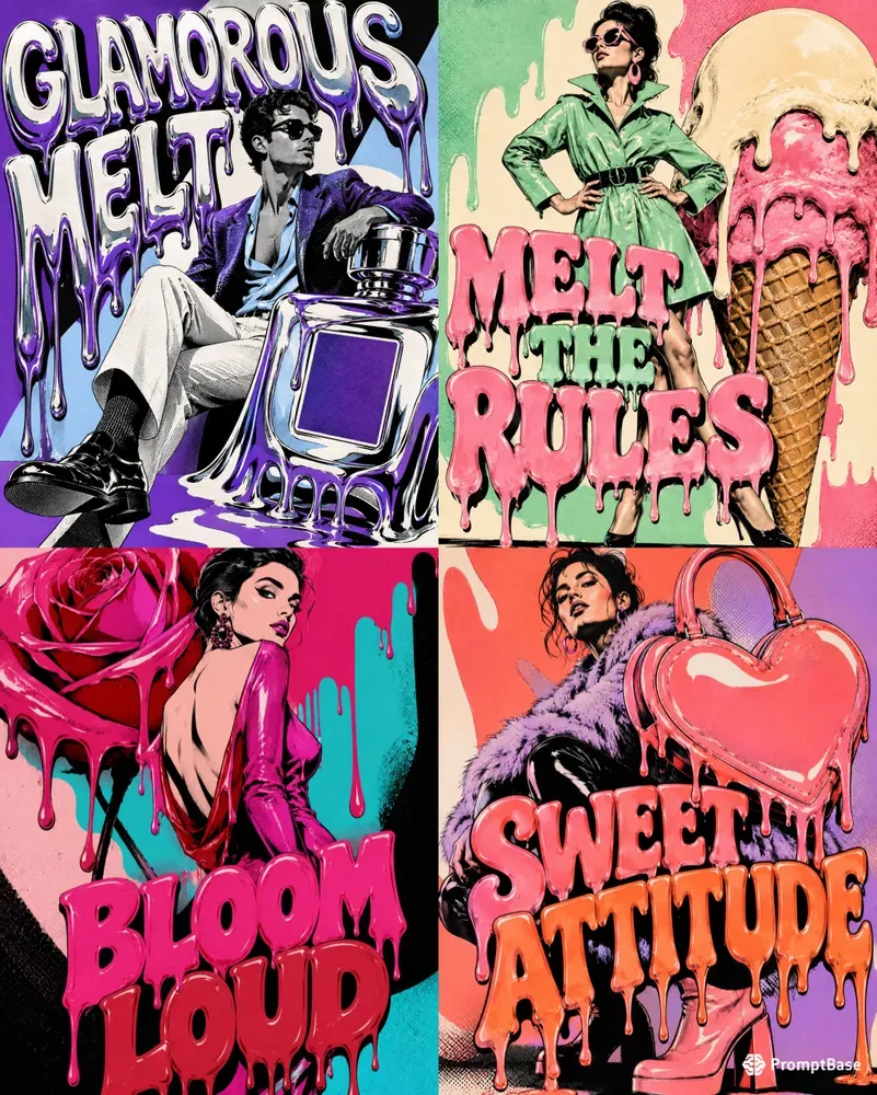 Pop Art Glossy Melt Posters