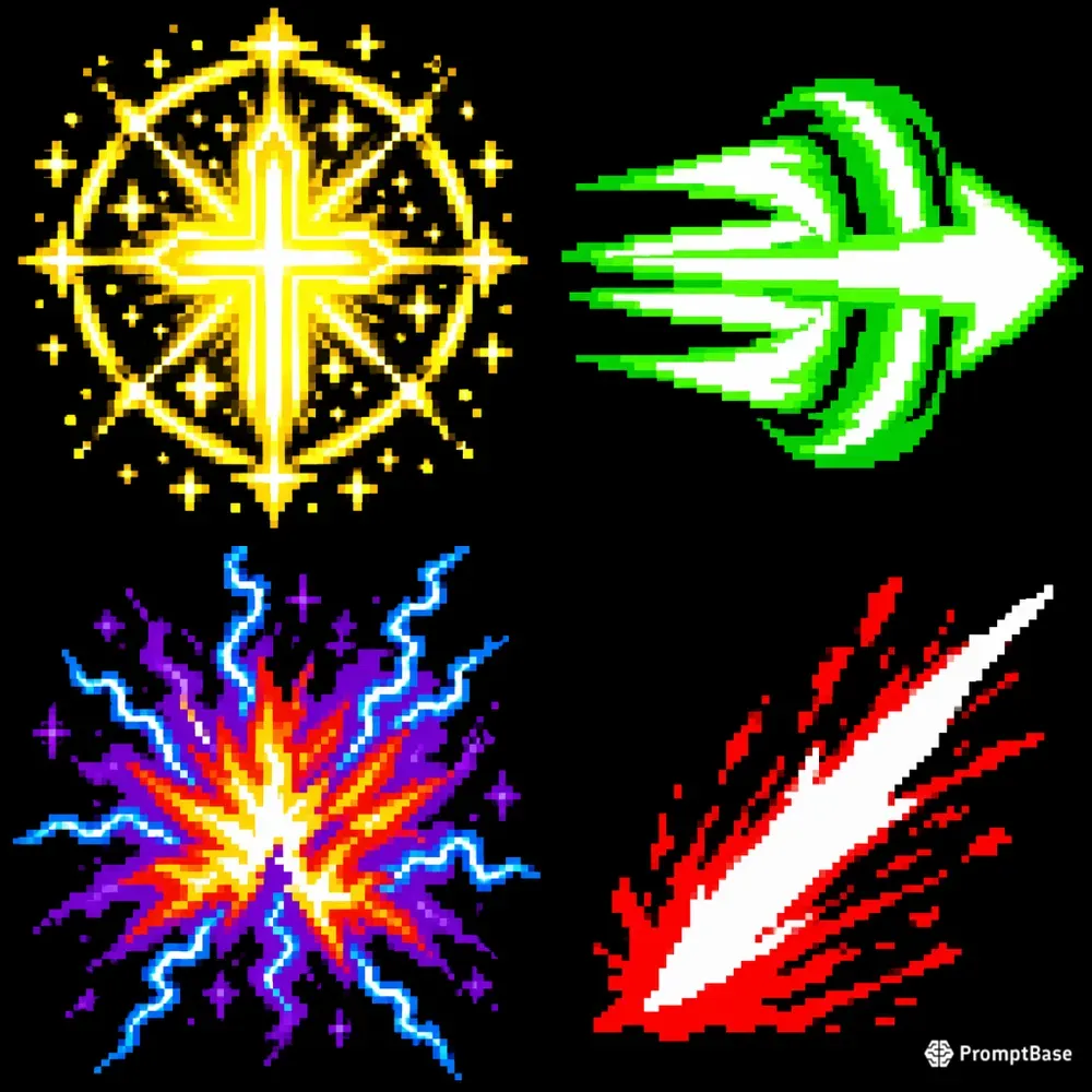 8bit Retro Combat VFX Generator