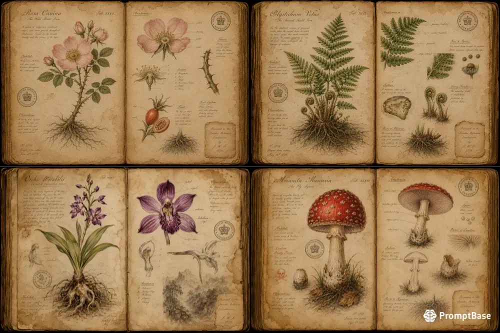Vintage Botanical Journals