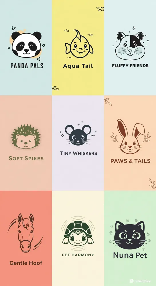 Friendly Minimalist Pet Logo Designs