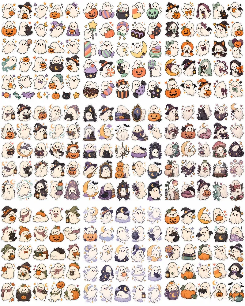 Kawaii Ghost Sticker Sheets