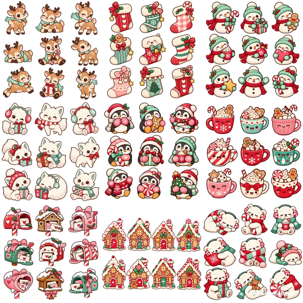 Cute Cozy North Pole Sticker Sheets