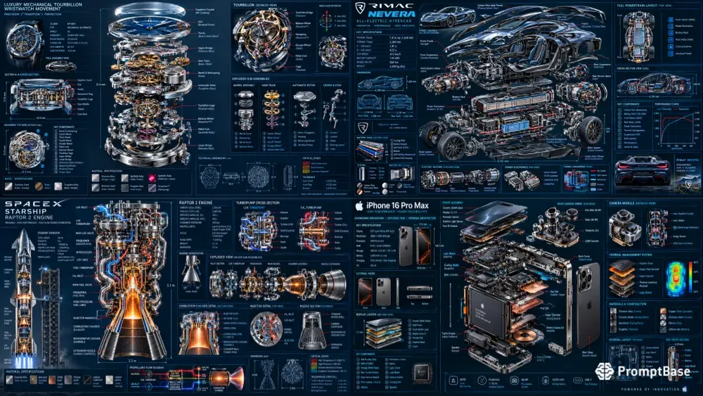 3D Technical Cad Schematic Blueprints