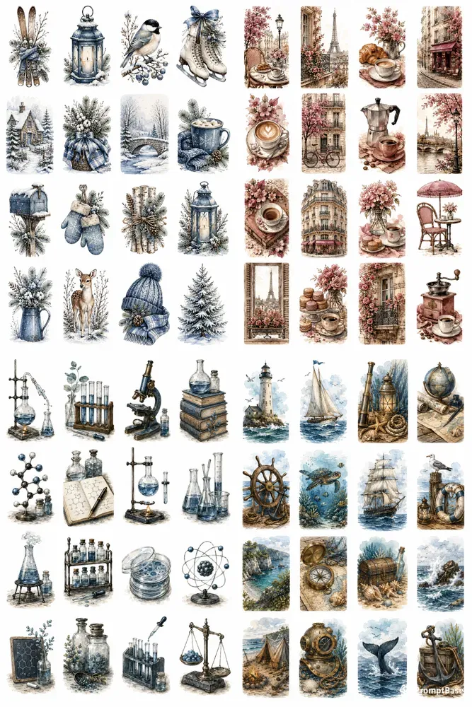 Watercolor Sticker Collections