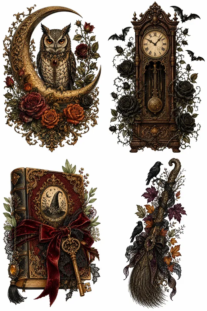 Elegant Gothic Vintage Engraving Bundles