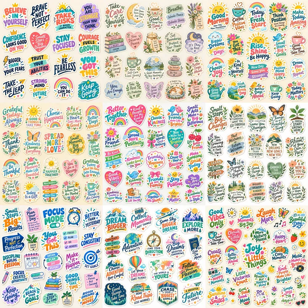 Motivational Quote Sticker Packs