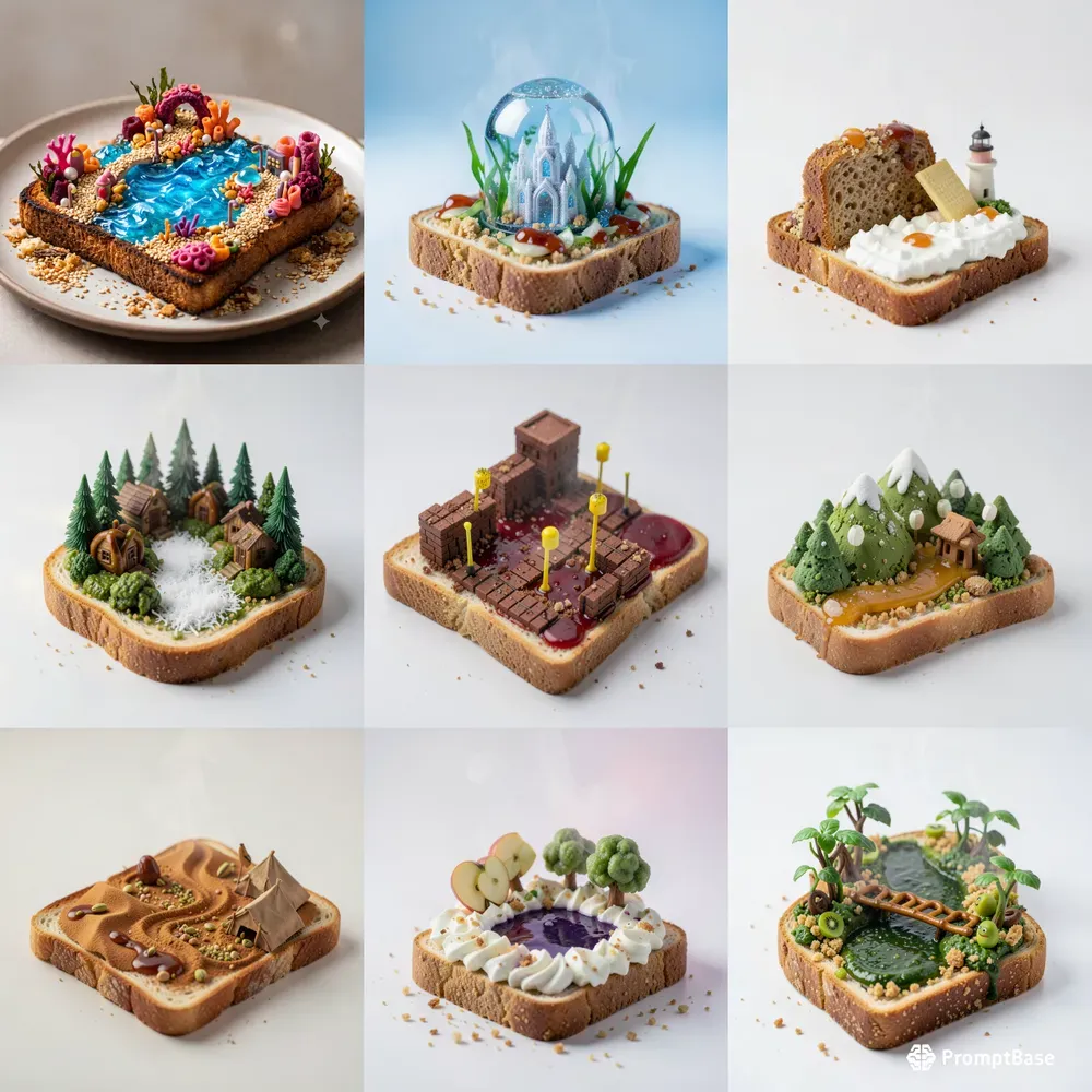 Miniature Worlds On Toast