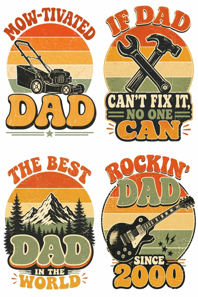 Retro Dad Tshirt Design Engines