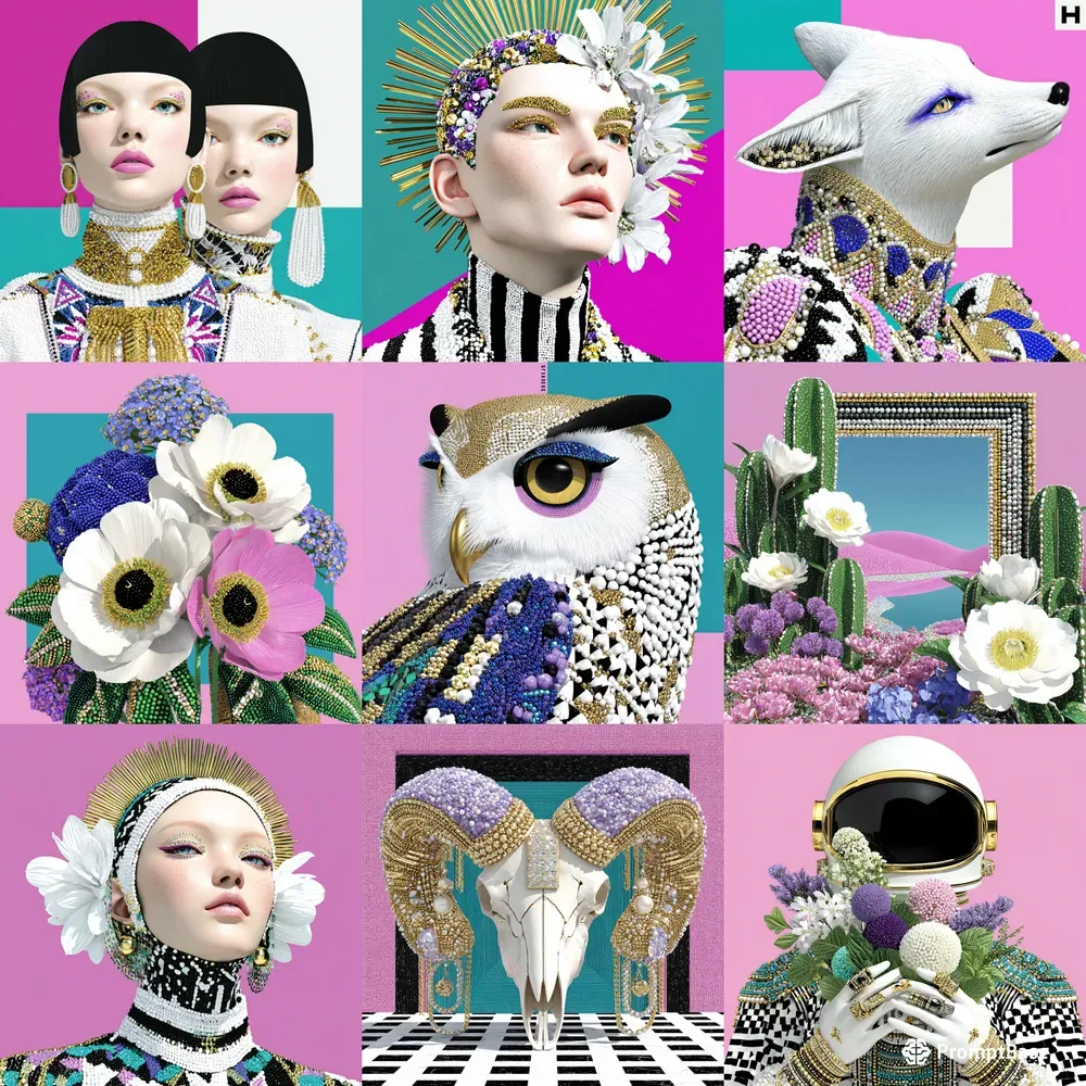 Maximalist Fashion Collage Art