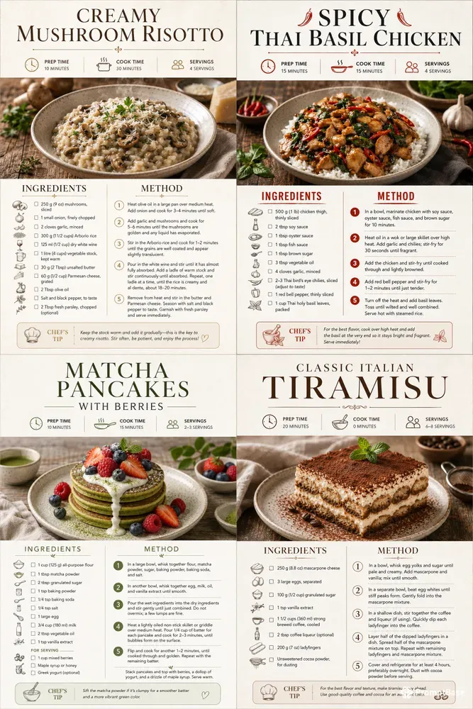 Recipe Infographic Poster Generator