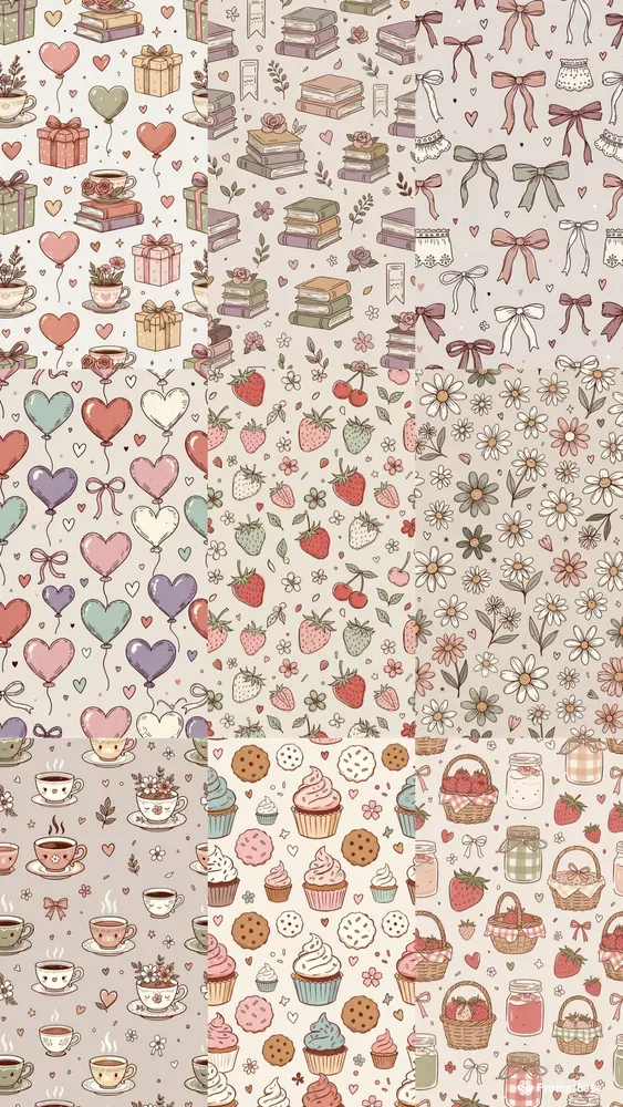 Pastel Coquette Cottagecore Patterns