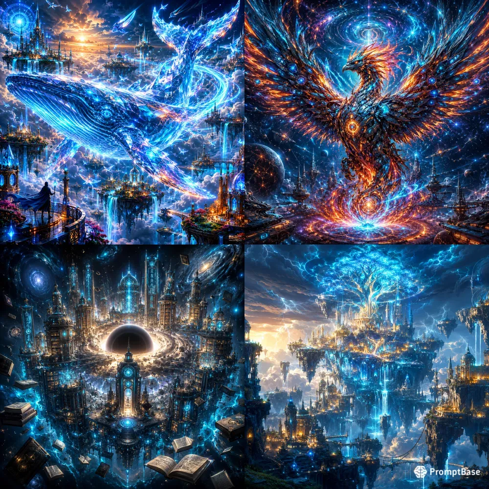 Neon Dreamscapes Beyond Reality