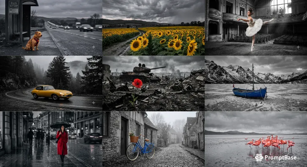 Emotional Selective Color Photography