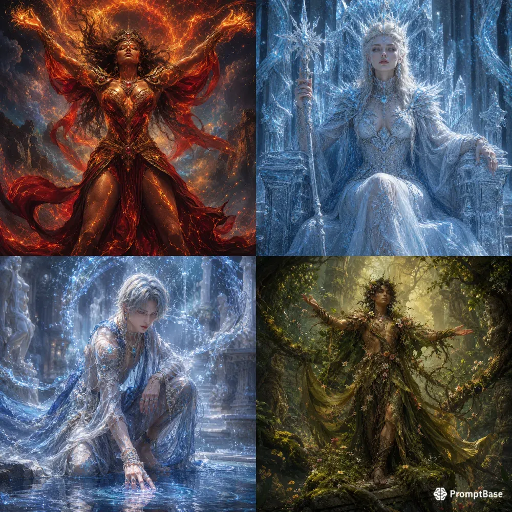 Elemental Deity Portrait Series