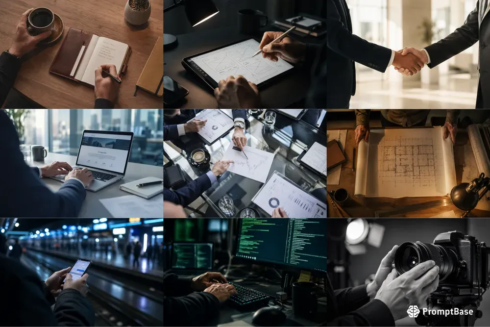 Cinematic Faceless Corporate Stock Photos