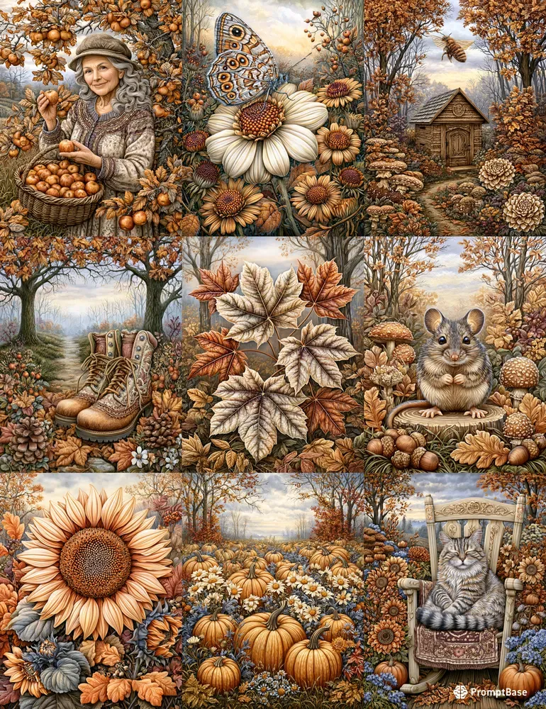 Quiet Autumn Junk Journal Pages