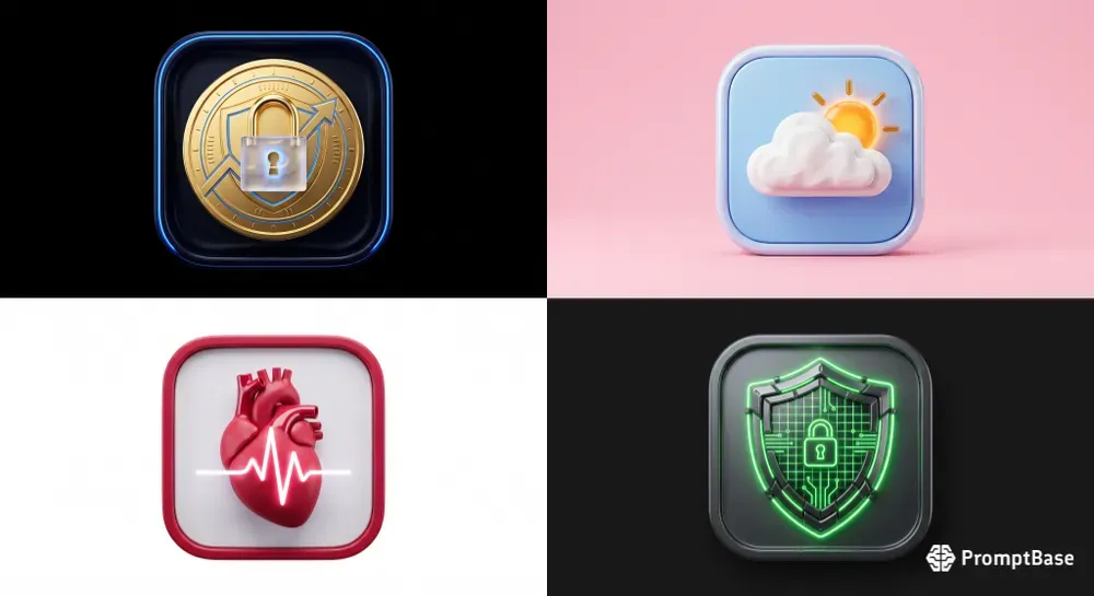 Premium 3D UI App Icons