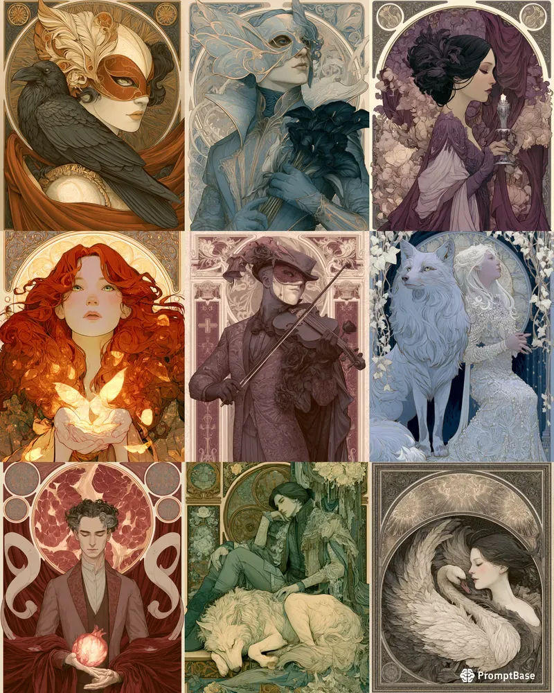 Decorative Symbolist Portraits