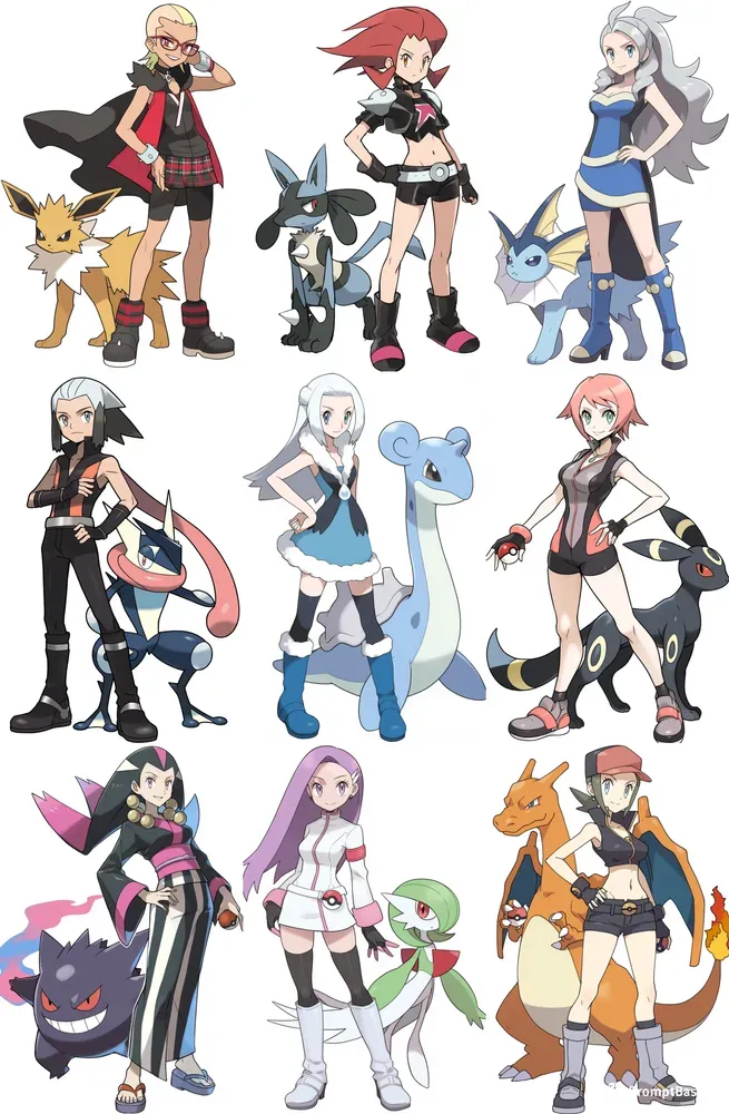 Pokemon Trainers With Pokemon