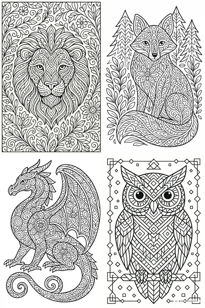 Detailed Adult Coloring Book Generators