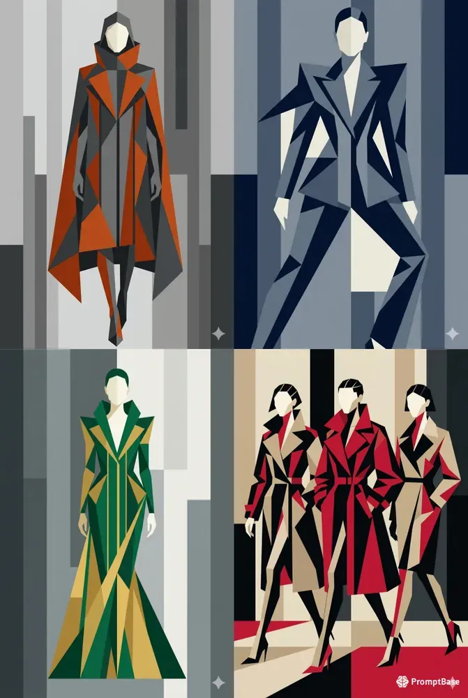Abstract Geometric Fashion Poster Art