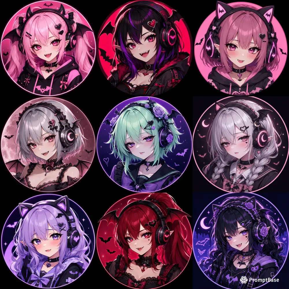 Vampire Gamer Girl Avatars