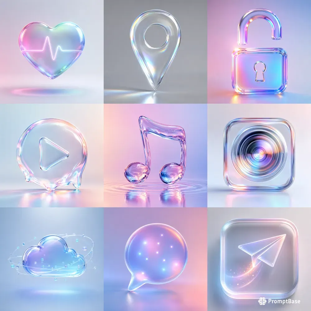 Soft Glass UI Icon Packs