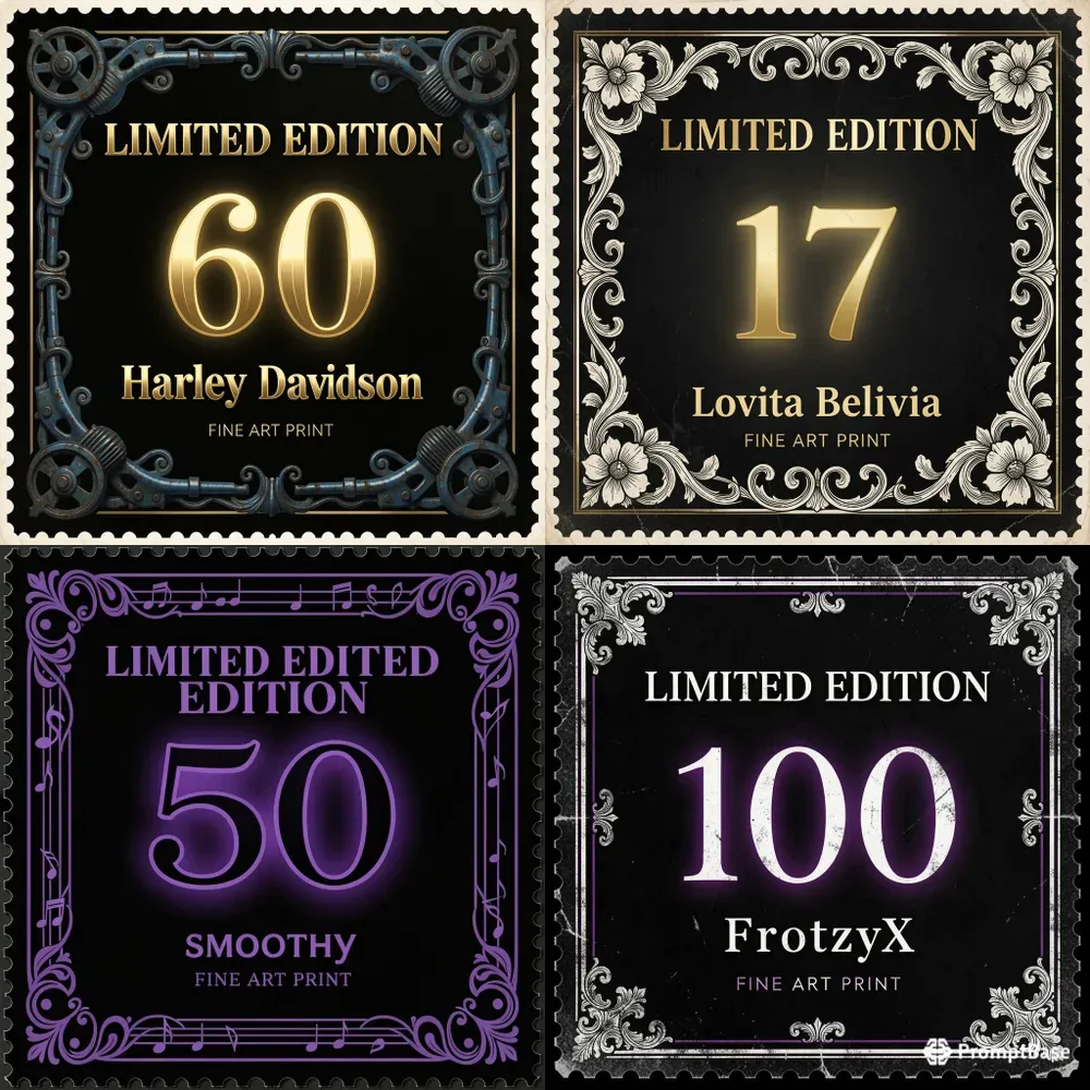 Dark Luxury Stamp Fine Art